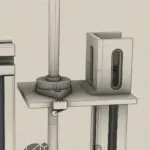 3D-gedruckter Flanschlagerhalter der Z-Achse mit integrierter Lageraufnahme zur präzisen und vibrationsarmen Führung in der Tropfenmaschine.