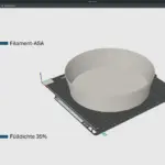 3D Druck Einstellungen der Wasserschale in Bambu Studio mit ASA Filament und 35 Prozent Fülldichte
