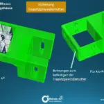 TR10x2 Trapetzgewindemutter- Halterung