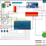 Verdrahtungs-Gesamtschema der Elektronik für Kamera-, Ventil-, Blitz- und LED-Steuerung mit Arduino, MOSFET-Modul, PC817-Optokoppler, 24V Netzteil und 5V Buck-Converter.