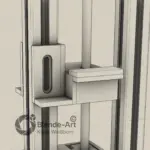 3D-gedruckte Zusatzführung der Trapezgewindespindel TR10×2 RPTS zur Stabilisierung und präzisen Führung der Z-Achse in der Tropfenmaschine.