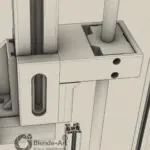 3D-gedruckte Halterung für die Trapezgewindemutter TR10×2 zur stabilen Kraftübertragung der Z-Achse in der Tropfenmaschine.