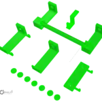 3D gedrucktes Hakensystem Set mit verschiedenen verschraubbaren Haken und Halterungen für Kleiderschrank, Garderobe und Küche