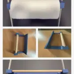 3D gedruckte Wandhalterung mit Rundstange zur Aufbewahrung von Rollen oder Textilien im Kleiderschrank oder Haushalt