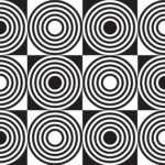 Geometrisches Kreisraster als Strukturfolie für Glaskugel-Fotografie