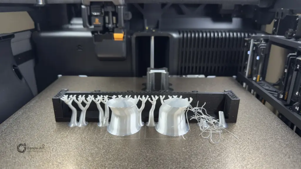 Fehldruck des Nespresso-Kapselhalters mit Spaghetti-Bildung in der Support-Struktur